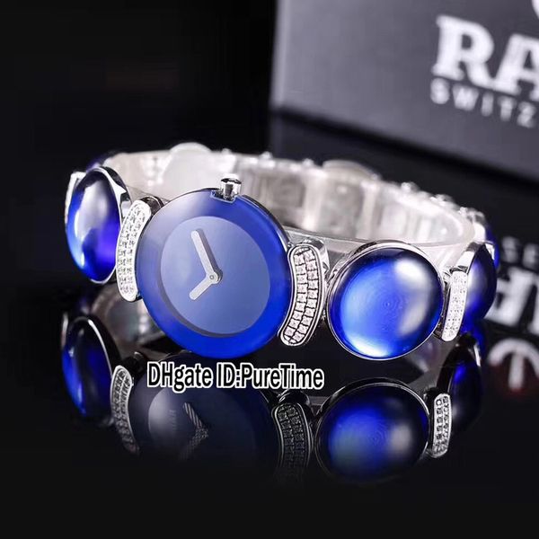 Melhor edição Joaillerie 150.8171.6.020 diamante de prata suíço relógio de quartzo das mulheres relógios de senhoras de pedra preciosa azul para puretime rdeb2