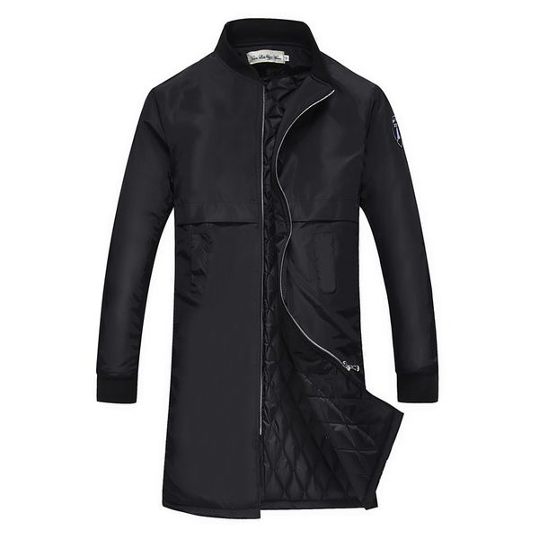 

2020 winter students youth cotton-padded jacket style men's long cotton-padded jacket thickened korean version, Black