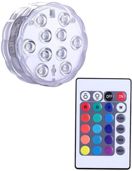 

led waterproof fish tank lights cup bottom light with remote control rgb led pool light 16 colors bar decorative diving lamps