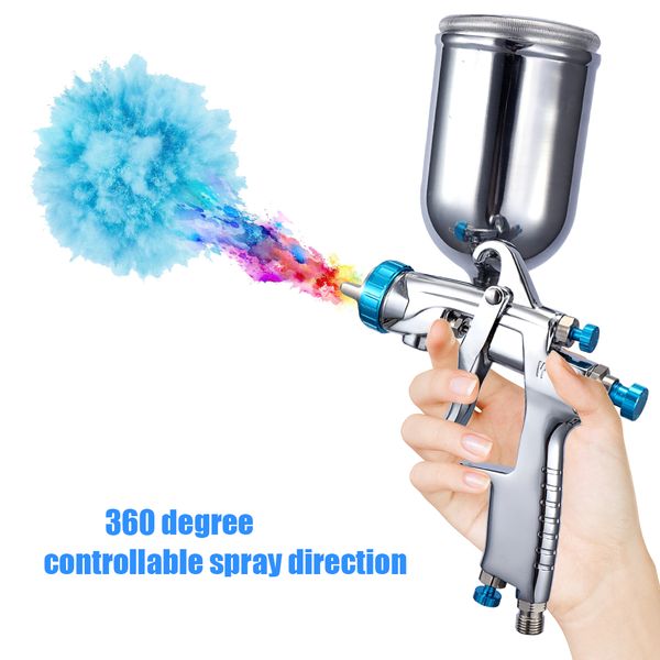 

w-101 airbrush spray gun stainless steel diy air spray gun airless tornador machine compressor container spraying painting tool