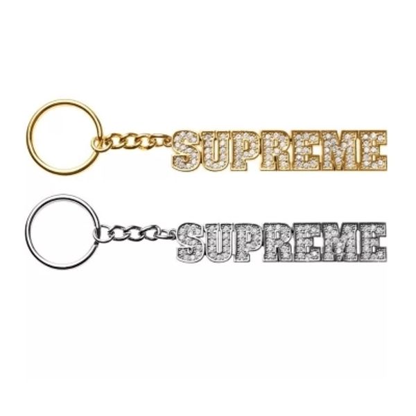 

2Pcs Block Logo Keychain 18SS Sup Grand Prix Keychain 3D key Chain