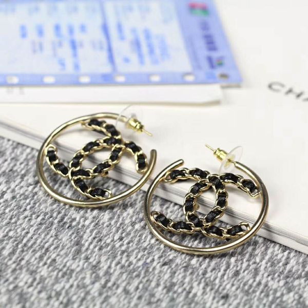 

Luxury de igner jewelry women earring bra earring brooch 18k gold plated with diamond and hollow logo women fa hion jewelry