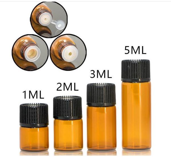 cor de chá 1ml-5ml essencial 2 ml de óleo garrafa garrafa separada óleo essencial 3ml tampa torção pequena Pacote Experimental