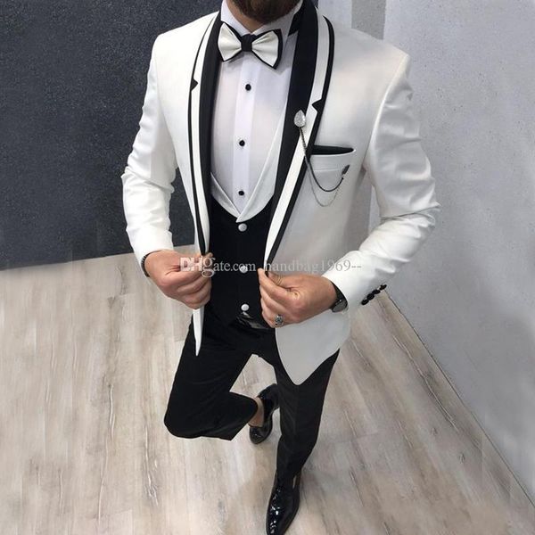

new design one button groom tuxedos shawl lapel groomsmen mens suits wedding/prom/dinner blazer (jacket+pants+vest+tie) k266, Black;gray