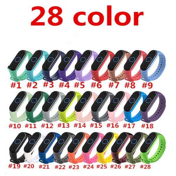 

28 color trap for xiaomi mi band 5 silicone wristband bracelet replacement tpu silicone strap for xiomi mi band5 miband 5 bracelet wholesale