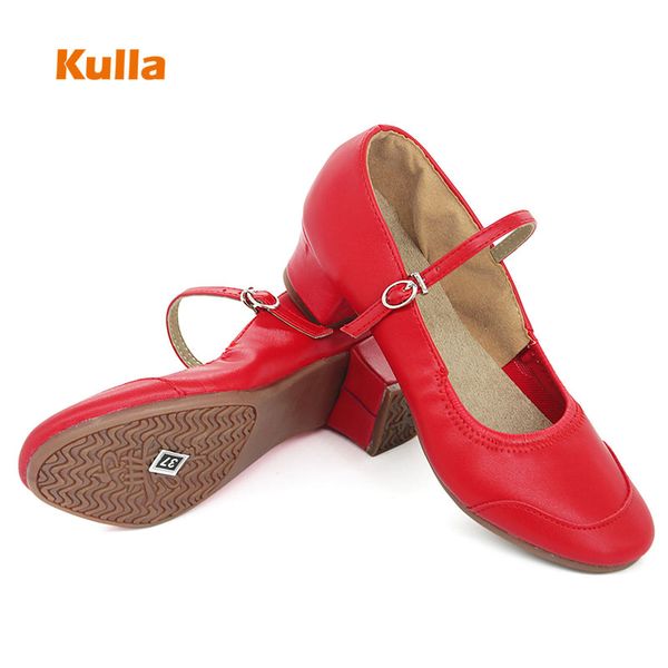 

brand women dance shoes square heels character dance shoes woman soft rubber sole outdoor ballroom rumba practice dancing