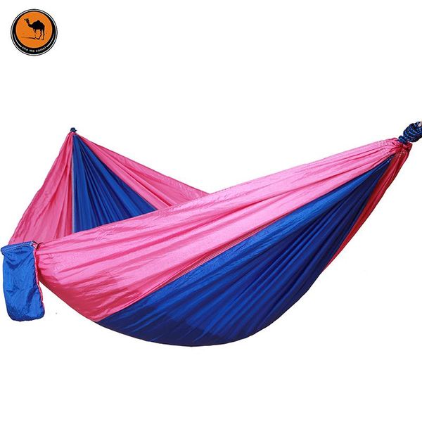 Double-Pessoas Item Hammock Camping Sobrevivência Paraquedas Pano Portátil Dobrável Pessoa Redes 260 * 140 cm