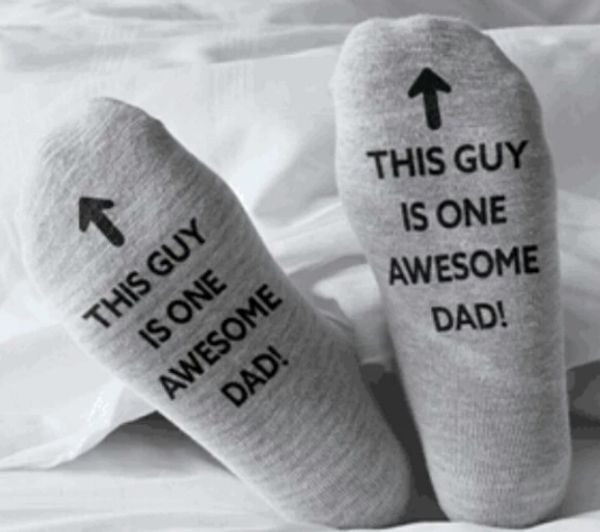 

this guy is one awesome grandad dad this women is one awesome grandmother mother letters socks luxury designer family letter socks love gift, Black