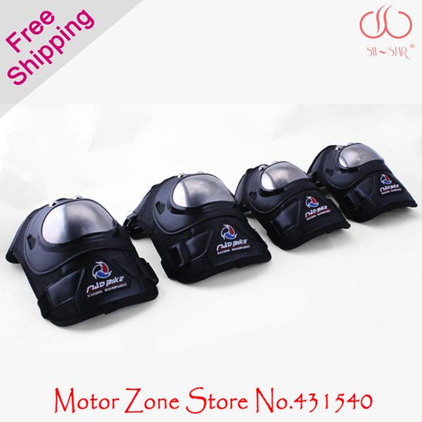 

mad bike knee & elbow protectors motorcycle protective armors include knee pad and elbow pads, Black;gray
