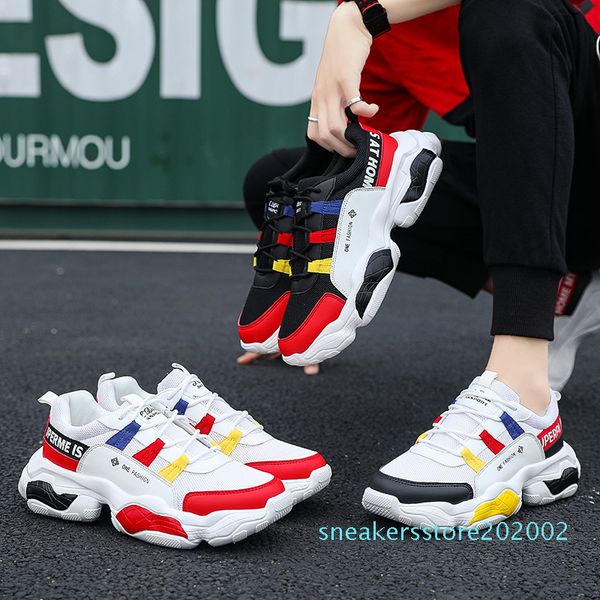 

classic men women flats sneakers triple black white red platform mens fashion leather shoe outdoor casual walking sport trainer shoe
