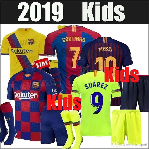 

Quali19 20 barcelona occer jer ey kid me i 10 uarez pique vidal 2020 home away third kit et child man boy jer ey football hirt