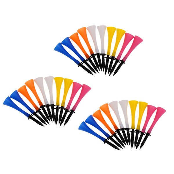 

30 pieces mixed color 83mm/3.3inch rubber golf tees golfer training tool