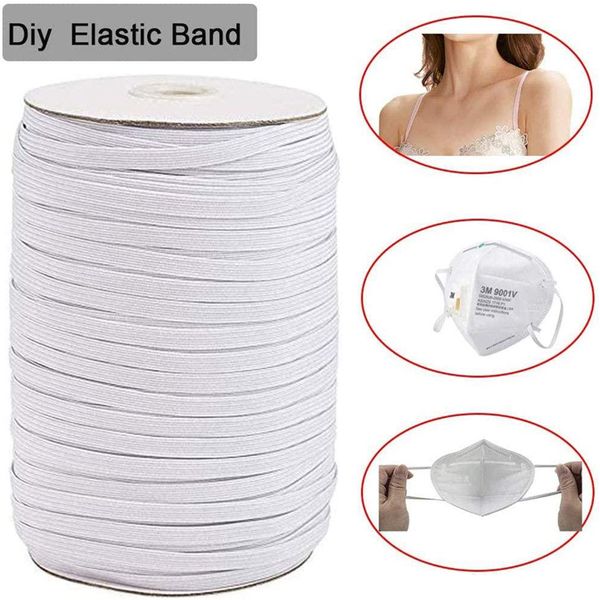 

dhl braided elastic band white black elastic cord heavy stretch high elasticity knit elastic bands for sewing crafts diy mask x67fz