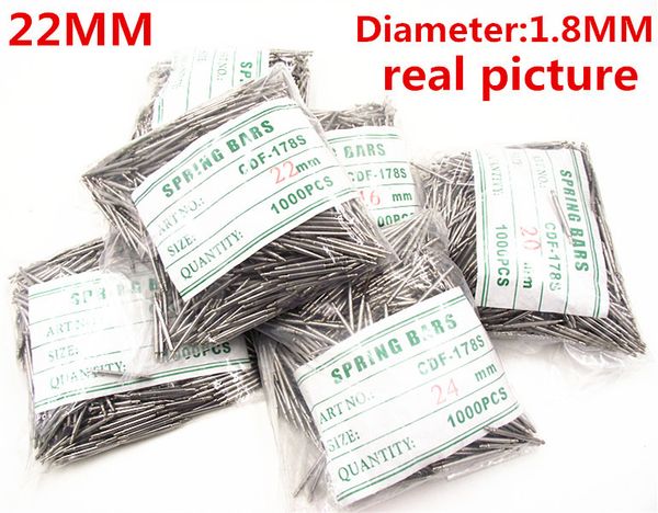 

wholesale 1000pcs / bag watch repair tools & kits 22mm spring bar watch repair parts diameter 1.8mm - bs834