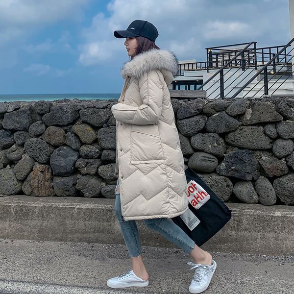 

a cotton woman back season special selling cotton-padded clothes girls long fund cotton-padded jacket easy 2019 winter clothes, Black