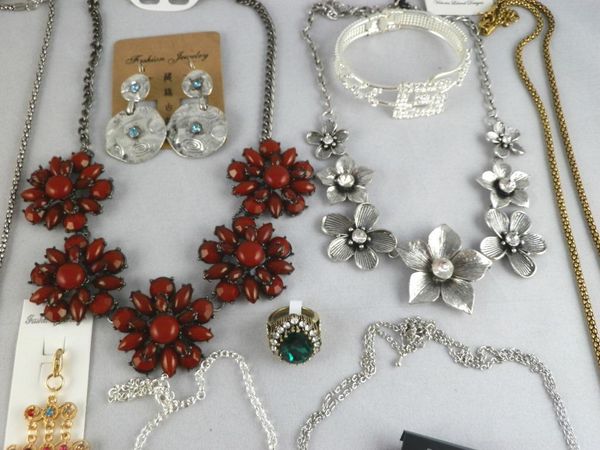 

europen style fashion vintage punk jewelry pendants & necklaces mix chunky statement chain long necklace sold by weight 500g/lot st2, Silver