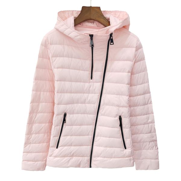 

2019 new women winter coats down jacket femme outdoor down coat zipper designer jacket thin light luxury women coat plus size 1-4, Black
