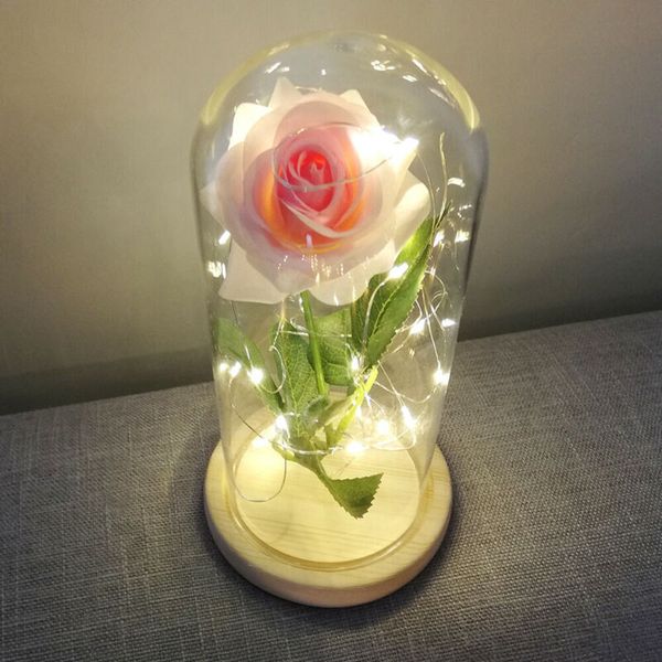 

lemonbest сохранил розовую лампу имитация декора цветок в стекле день святого валентина подарок для любителей домашнего свадебного торжества