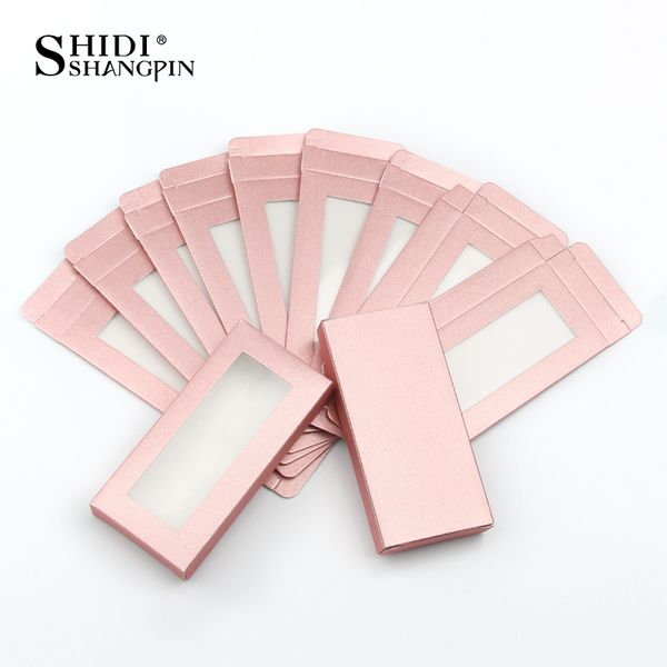 

false eyelashes shidishangpin 10pcs lash box packaging wholesale empty paper lashes case 12 colors eyelash boxes