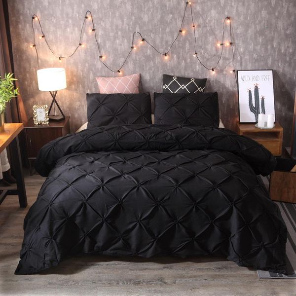 2019 New Luxury Pinch Pleat Bedding Comforter Bedding Sets Bed