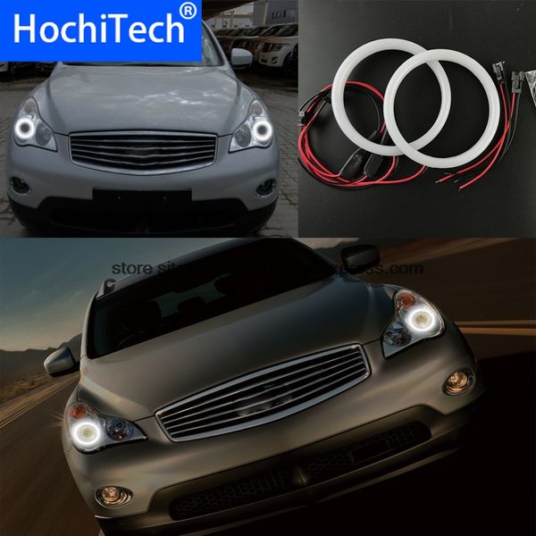 

hochitech eexcellent milk white cotton cover smd angel eyes halo ring kit daytime running light drl for infiniti qx50 2013