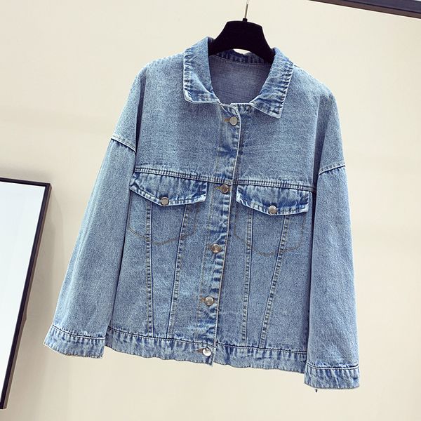 

female jeans jacket spring autumn denim jacket women clothes 2019 korean vintage casual coat women chaqueta mujer zt3236, Black;brown