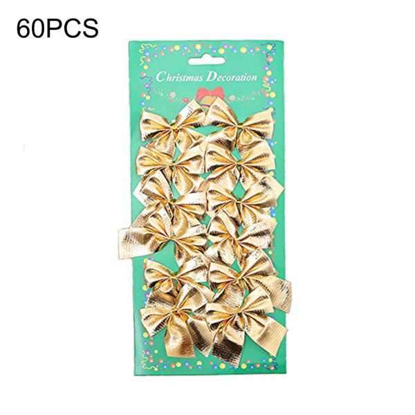 

60 pcs dropship christmas bows festival bowknot christmas tree gift bag decorations