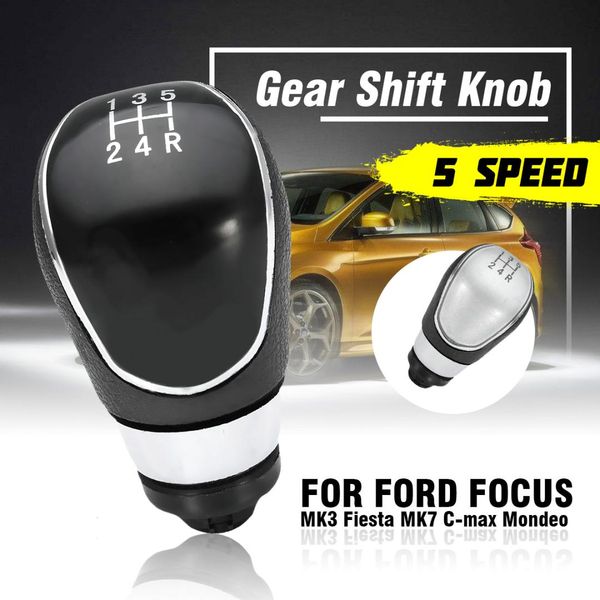 

5 speed gear shift knob shifter lever knob head for /focus 3 fiesta/7/c-max mondeo 4 2007-2013