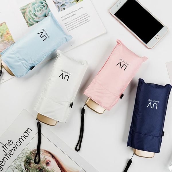 

mini pocket umbrella uv portable folding women windproof umbrellas strong sun guarda chuva clear kids umbrella for girl 40yy0091