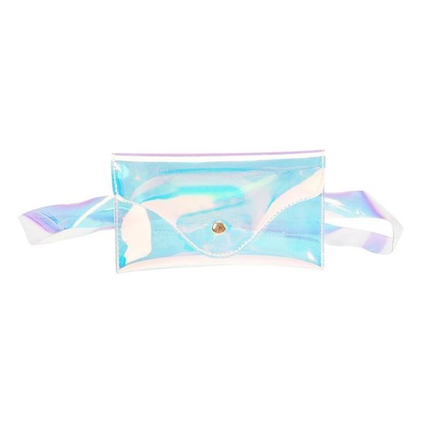 

street women girls laser pvc clear waist packs chest bag lady crossbody shoulder handbag clutch purse teen portable travel pouch