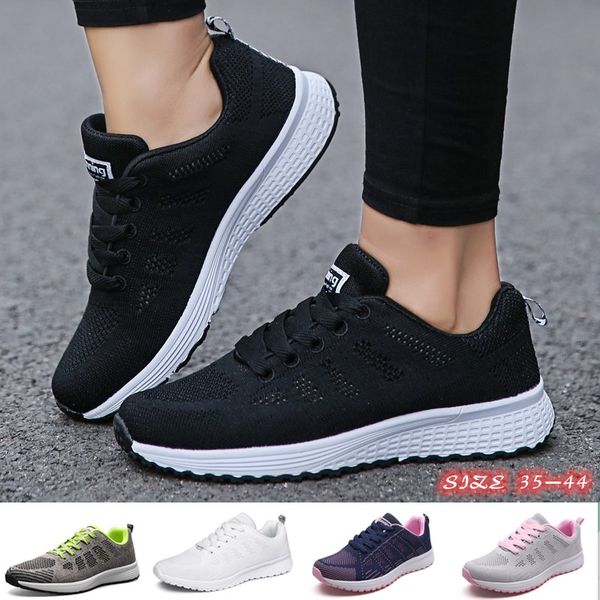

mens womens casual running shoes fashion breathable mesh lace up flat sneakers lightweight tennis lovers shoes