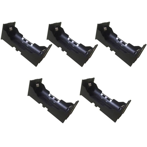 

3.7v diy 5pcs plastic holder storage box 18650 black case for rechargeable battery