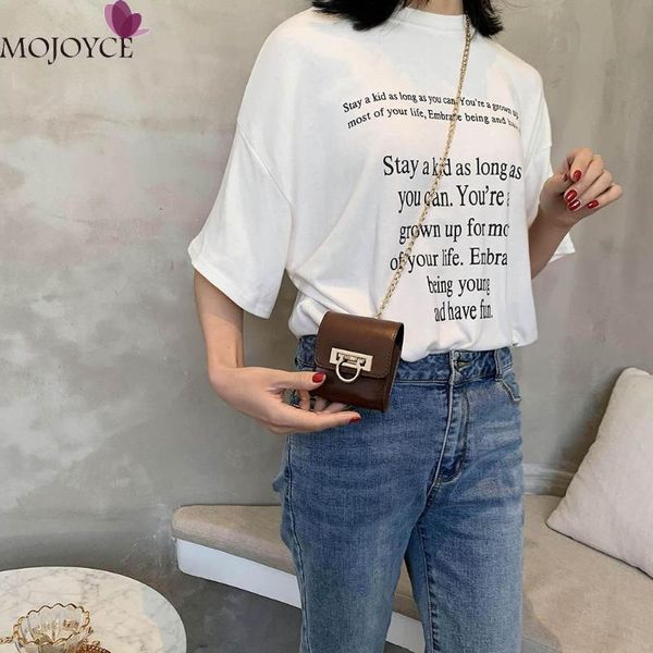 

повседневный мини плечо поясная сумка сплошной цвет маленькие сумки женщины искусственная кожа поясная цепь женские элегантные сумки через п