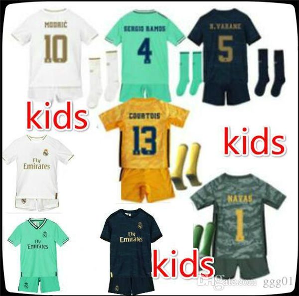 

2019 20 real madrid soccer jersey hazard home away soccer shirt asensio isco marcelo madrid 19 20 kids kit football uniforms, Black;yellow