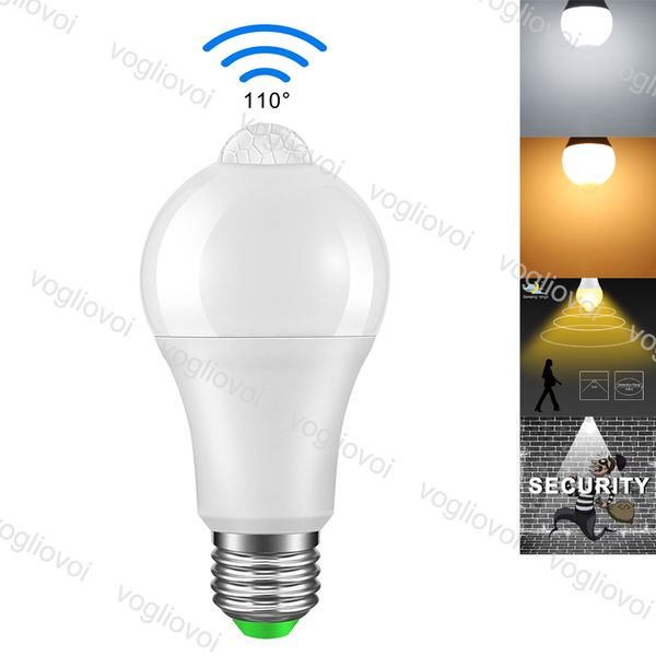 

led bulbs motion sensor led light 110v 220v 6w 12w e27 aluminum design led night light for balcony corridor path garden eub