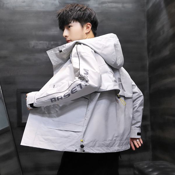 

2019 новый стиль пальто мужского корейского стиля trend красивых студенты весной и осенью сыпучая повседневная куртка за пределы одежды, Black;brown