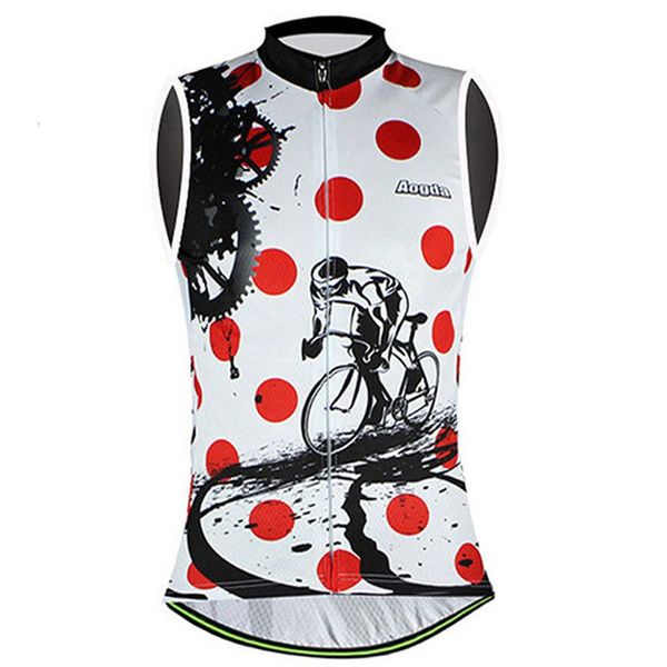 

full zipper breathable anti-sweat vest bike clothing jerseys apparel sportswear cycling shirt sleeveless riding accessories, Black