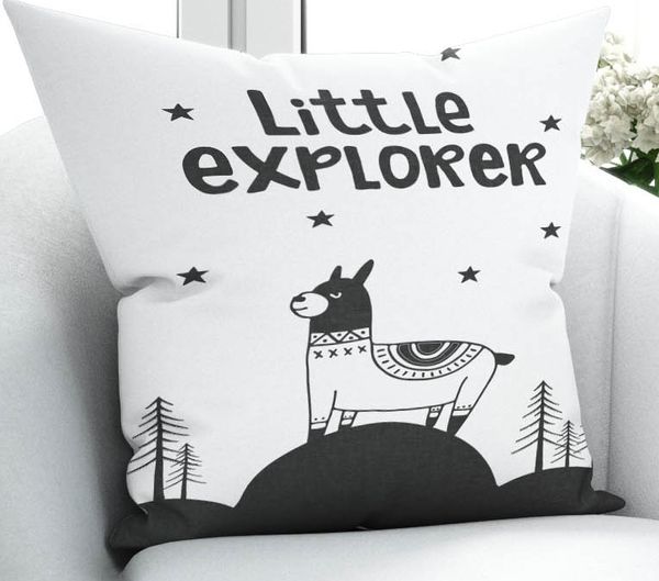 

else black white little explorer mountain 3d print microfiber throw pillow case cushion covers square hidden zipper 45x45cm