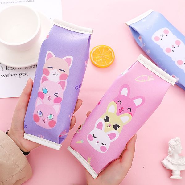 

1pcs kawaii pencil case simple cartoon small fresh school pencil box pencilcase bag school supplies stationery