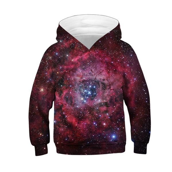 

winter sweatshirt for teen kids boy girl halloween sweatshirt galaxy fleece print cartoon long sleeve hooded clothes y92, Blue;gray