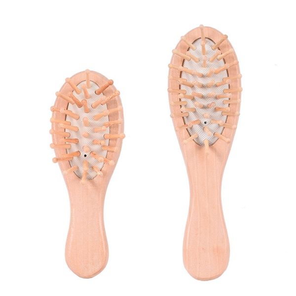 

2pcs/set hair brush eco-friendly durable wooden non-toxic sturdy air cushion brush scalp massage for l home, Silver