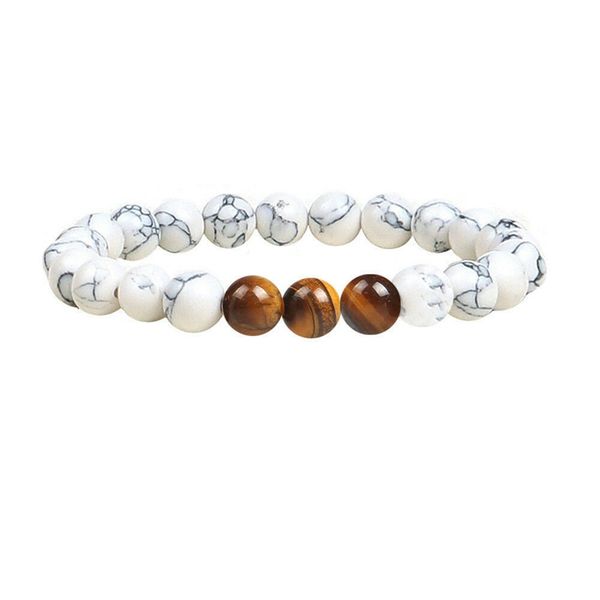 

2pcs men and women 8mm natural stone bead bracelet elastic yoga combination essential oil aromatherapy friendship bracelet, Black