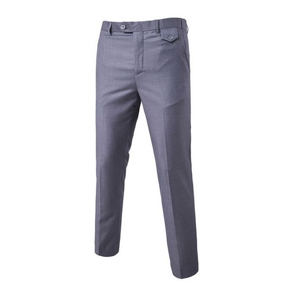 

luxury formal dress pants men flat slim business man suit pants summer thin trousers office casual solid pantalon costume homme, White;black