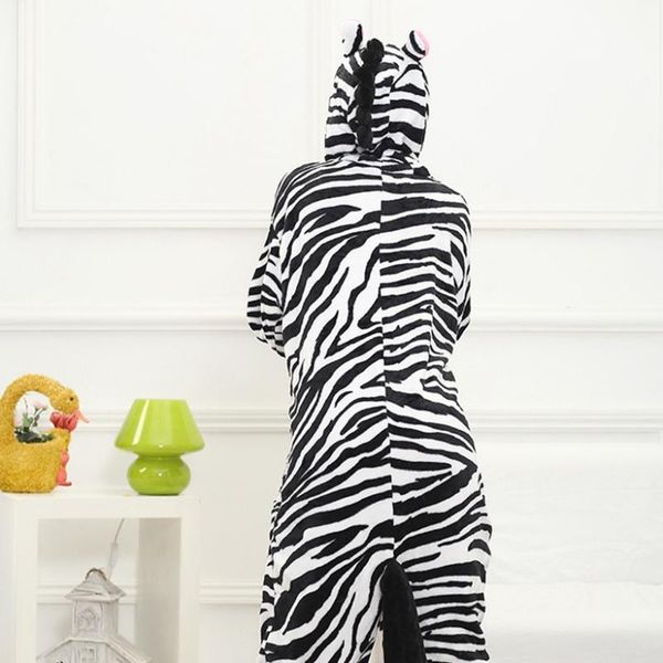 

женщины kigurumi zebra пижамы комплекты фланели капюшон animal пижаме наборы для взрослых зимний onesies ночнушке sleepwear пижам homewear, Blue;gray