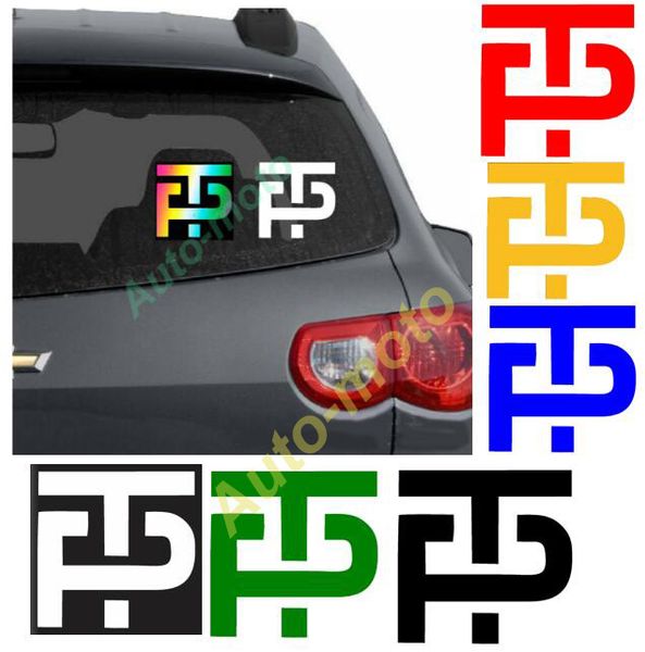 7 colori Nuovi stili Trump 2020 Adesivi per auto 11 * 11 cm Adesivi per paraurti bandiera Adesivi in vetro TP Decal per Car Styling Veicolo Paster