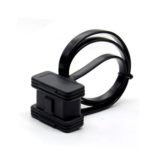 

flat+thin as noodle obdii obd 2 obd2 16 pin elm327 male to dual female y splitter elbow extension connector cable