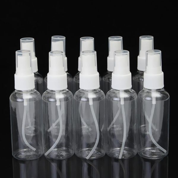 

10pcs 60ml clear plastic portable perfume spray bottle empty perfume bottles refillable mist pump atomizer travel