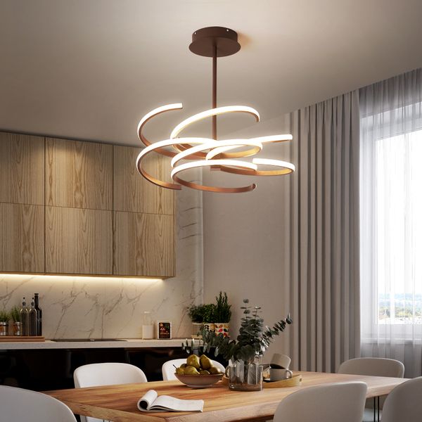 Nordic Chandelier Art Dining Room Lamp Bar Creative Personality Hall Post Modern Simple Style Living Room Bedroom Lamps And Lanterns Silver Pendant