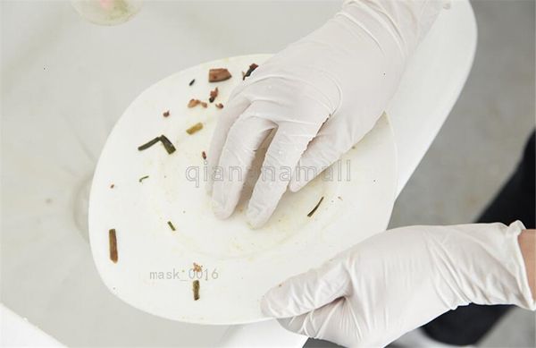 

цвет 3 одноразовые латексные 100шт посудомоечная машина кухонная работа резиновые садовые перчатки универсальные для левой и правой руки y20