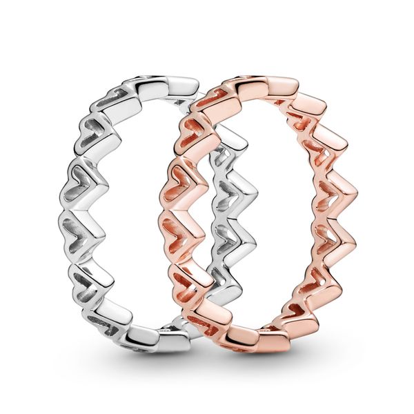 

authentic ale 925 sterling silver rose and hearts ring luxury designer jewelry women promise love rings with pandora original gift box